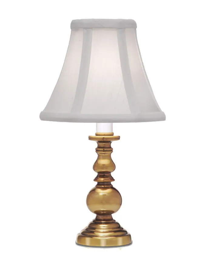 11"H Burnished Brass Signature by Stiffel Candle Lamp, On/Off