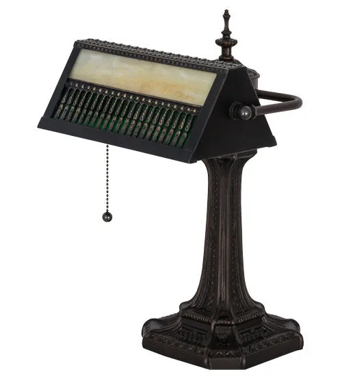 13"H Bankers Gothic Mission Desk Lamp