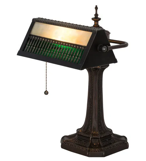 13"H Bankers Gothic Mission Desk Lamp