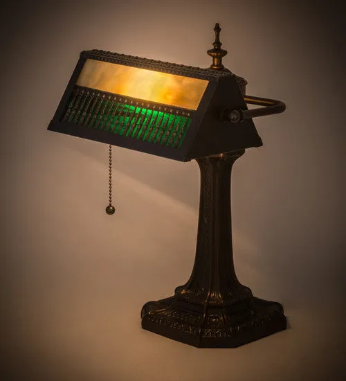 13"H Bankers Gothic Mission Desk Lamp