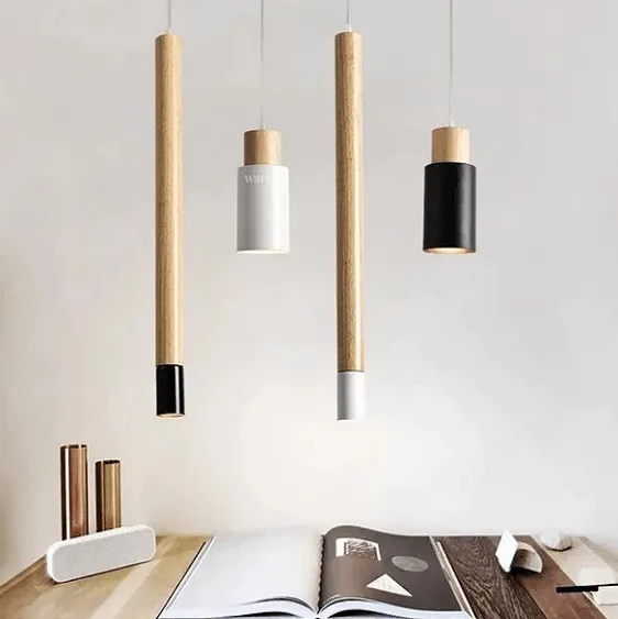 Ambrose - Modern Nordic Long Hanging Wood Light