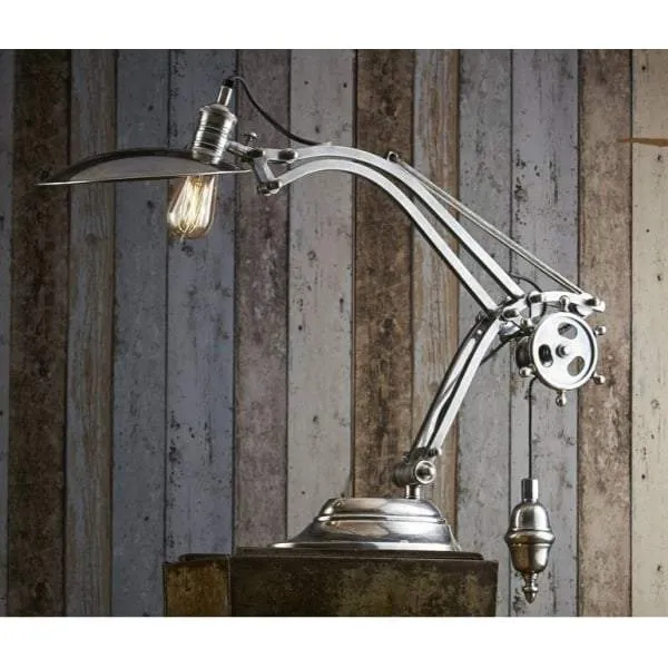 Bismarck Table Lamp Antique Silver