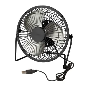 Black Small USB Desk Fan