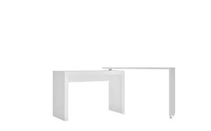 Calabria Nested Desk with swivel feature in White