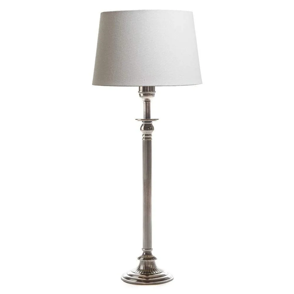 Chelsea Table Lamp Base Antique Silver