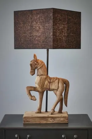 Clyde Base Only - Weather Barn - Large Wooden Horse Table Lamp Base Only