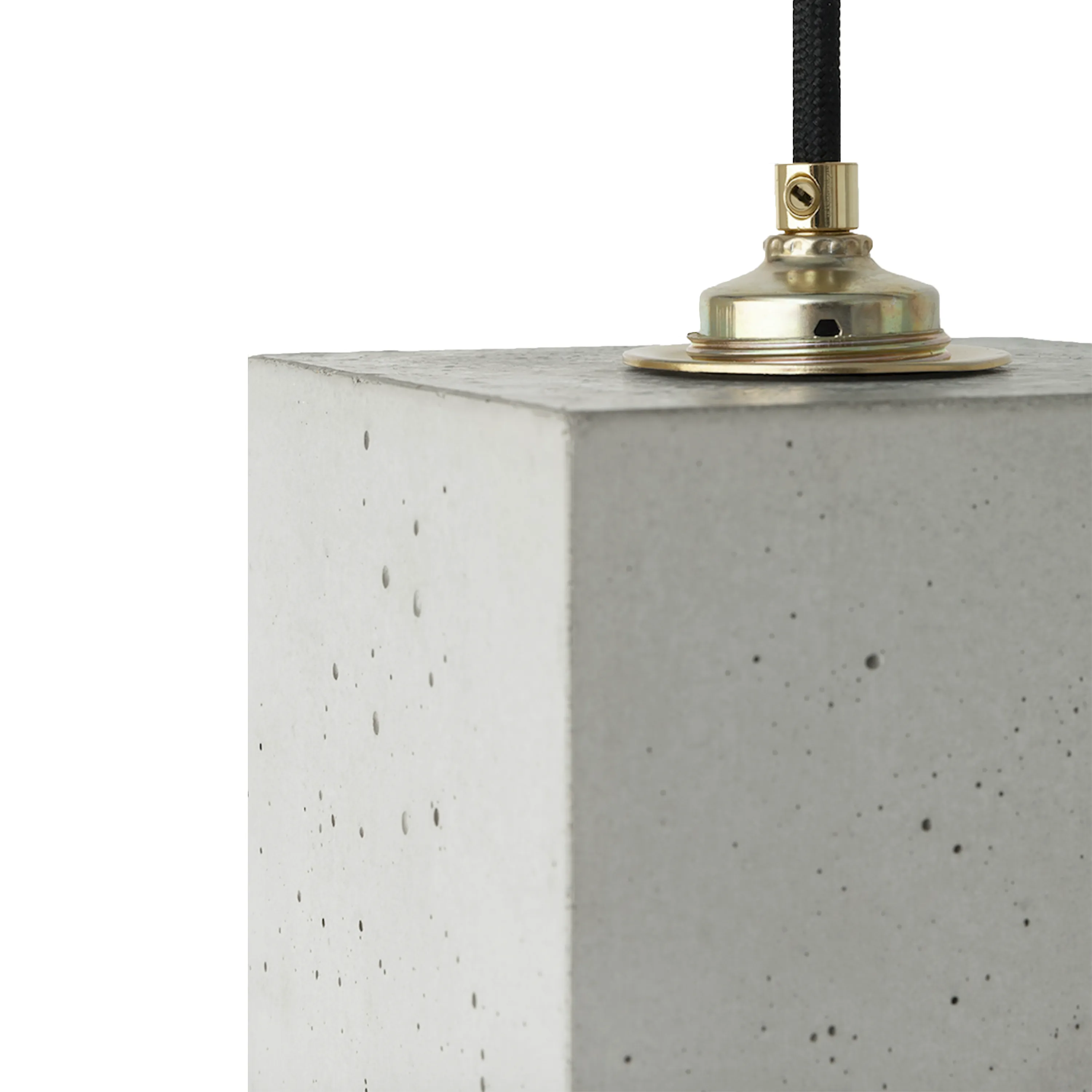 Concrete Cubic Pendant In Light Grey