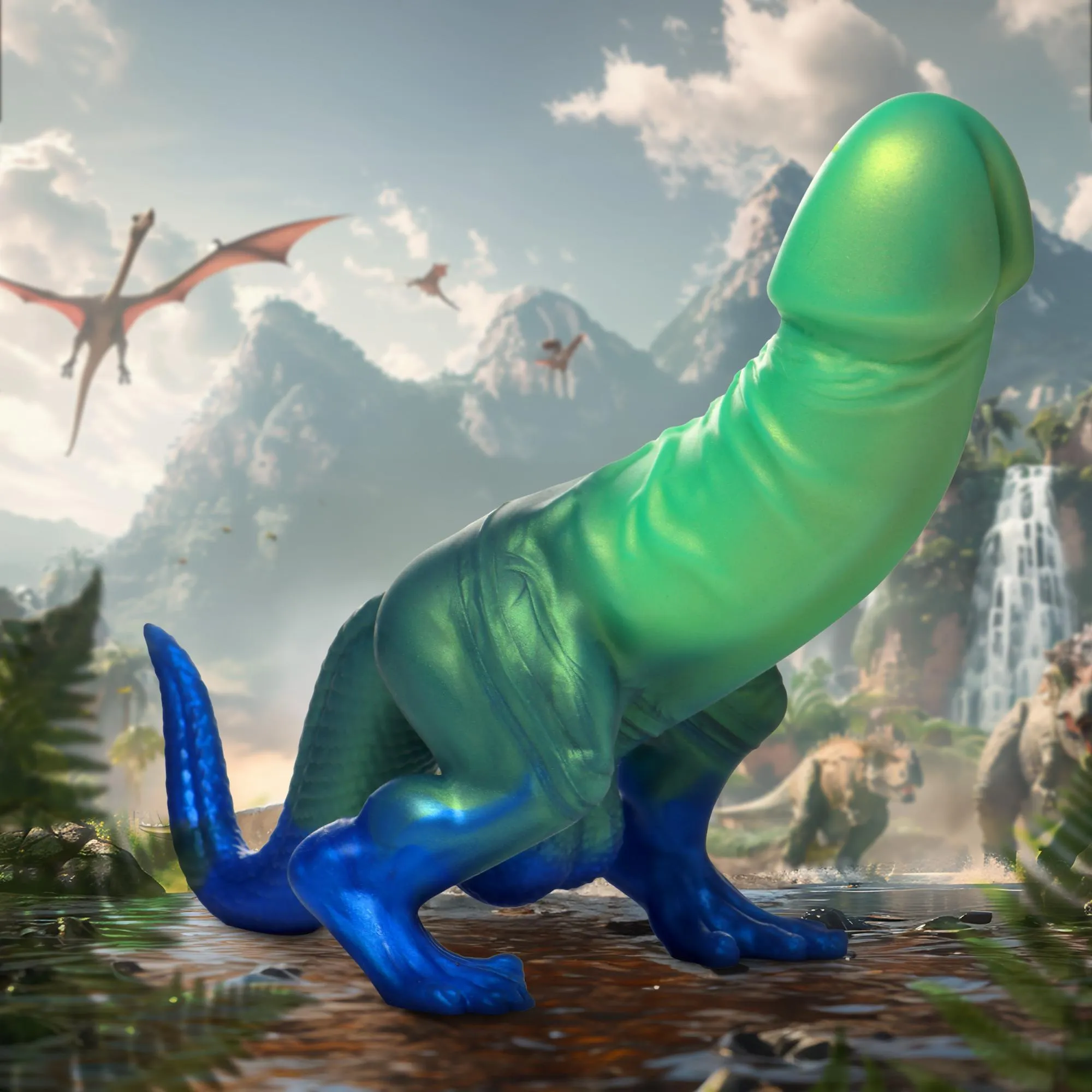 Creature Cocks Jurassic Dock Dinosaur Silicone Dildo