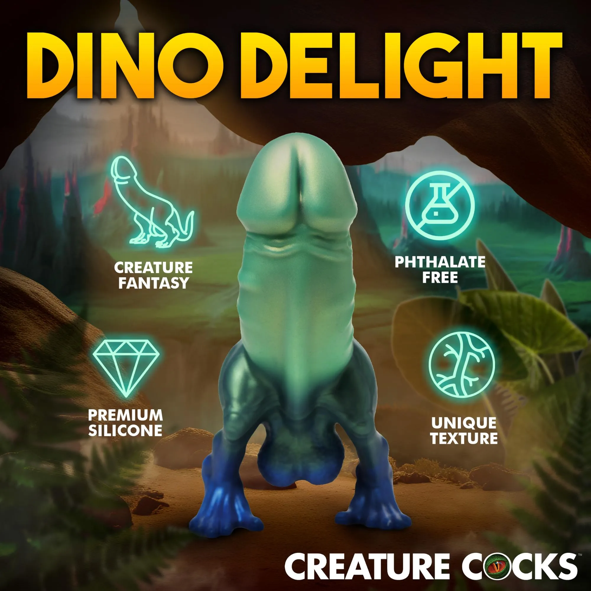 Creature Cocks Jurassic Dock Dinosaur Silicone Dildo