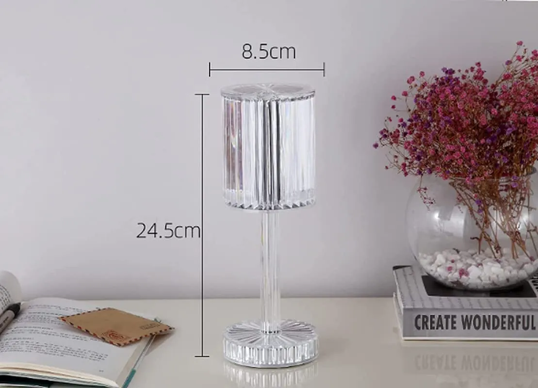 Crystal Acrylic Touch 16 Colors Changing Diamond Decorative 3D LED Table Lamp