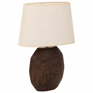 Desk lamp Alexandra House Living Brown Polyresin 220-240 V 12 x 34 x 24 cm