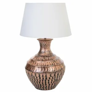 Desk lamp Alexandra House Living White Copper Aluminium 35,5 x 67 x 35,5 cm