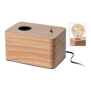 Desk lamp Atmosphera Wood Brown 40 W 220-240 V