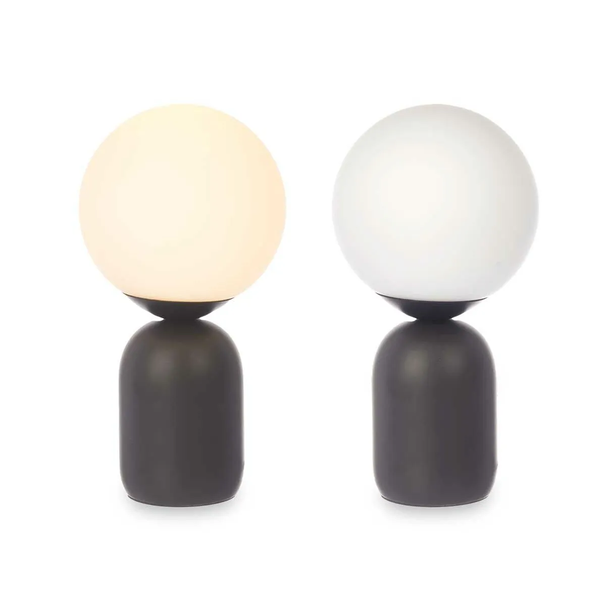 Desk lamp Ball 40 W White Black Ceramic 15 x 28,5 x 15 cm (4 Units)