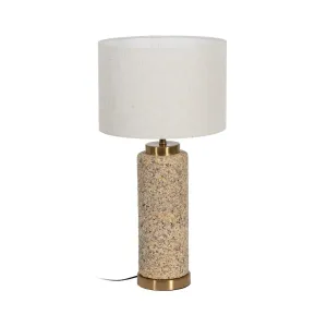 Desk lamp Beige Cream Golden Ceramic Iron 40 W 30 x 30 x 58 cm