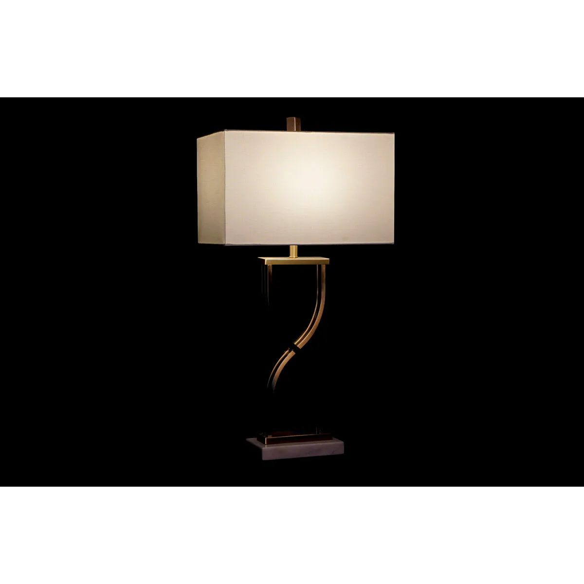 Desk lamp DKD Home Decor 40 x 23 x 79 cm Golden Metal White Marble 40 W 240 V