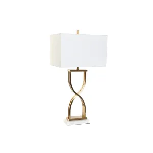 Desk lamp DKD Home Decor 40 x 23 x 79 cm Golden Metal White Marble 40 W 240 V