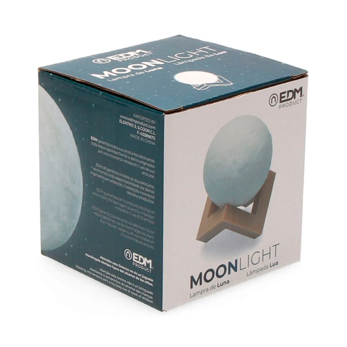 Desk lamp EDM Ø 8 cm Moon White 3,7 V