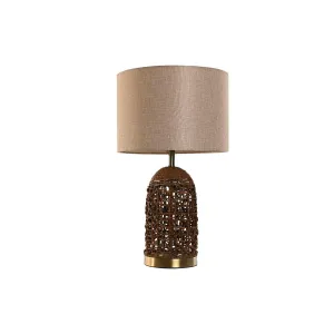 Desk lamp Home ESPRIT Brown Beige Golden 50 W 220 V 33 x 33 x 56 cm