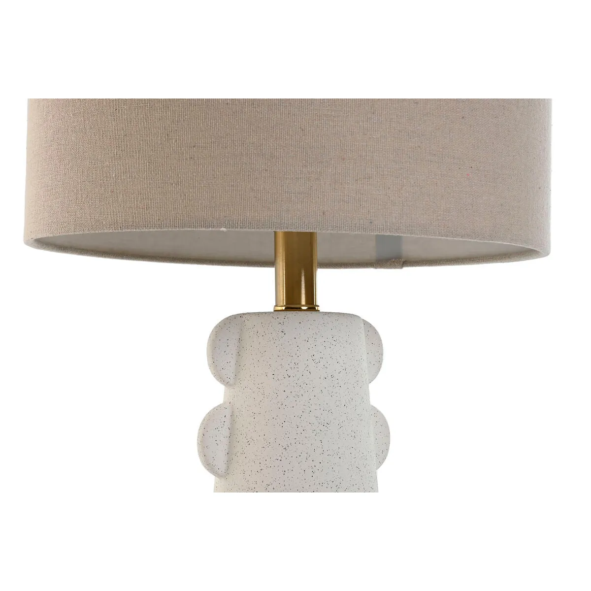 Desk lamp Home ESPRIT White Linen Stoneware 30 x 30 x 64 cm