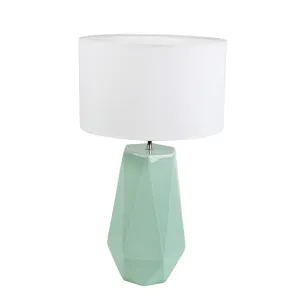 Desk lamp Romimex Turquoise Ceramic Percale 35 x 67 x 35 cm