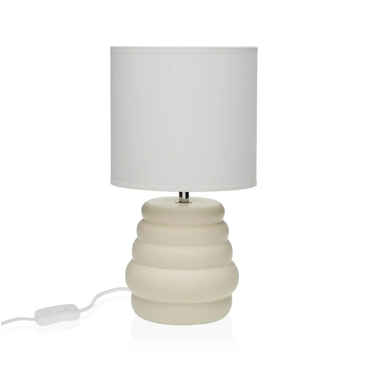 Desk lamp Versa Beige Ceramic 40 W 17 x 32,2 cm