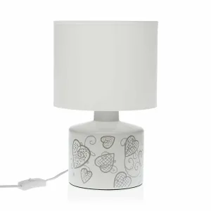 Desk lamp Versa Cozy Hearts Ceramic (22,5 x 35 x 22,5 cm)