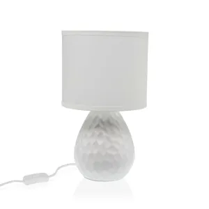 Desk lamp Versa White Ceramic 40 W 15,5 x 27,5 cm