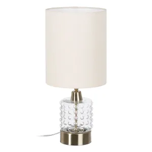 Desk lamp White Golden Cotton Metal Crystal Brass Iron 40 W 220 V 240 V 220-240 V 23 x 23 x 51 cm