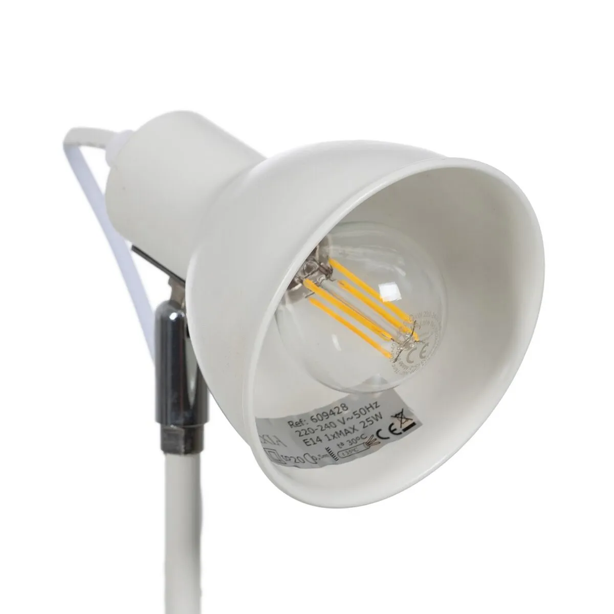 Desk lamp White Iron 25 W 220-240 V 15 x 14,5 x 36,5 cm