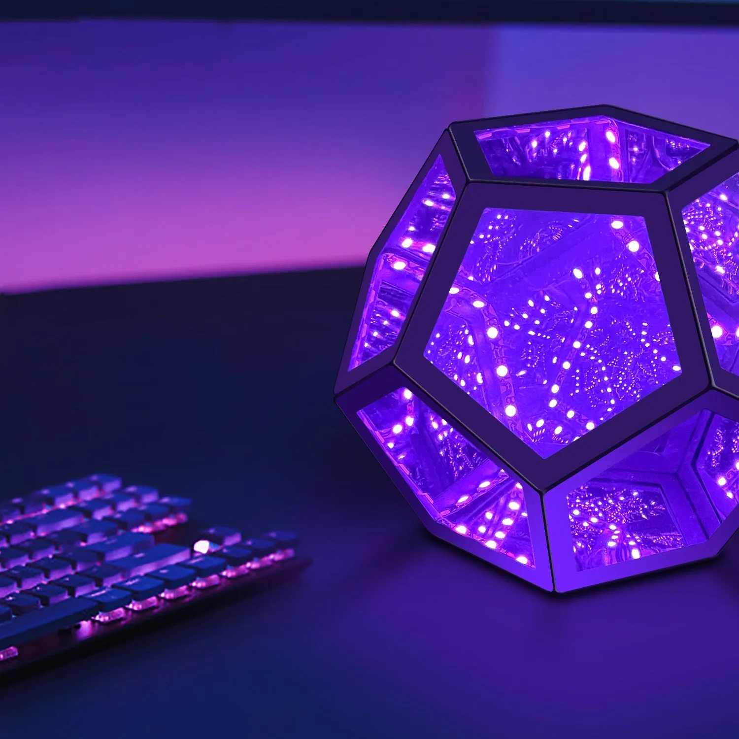 Dodecahedron Infinity Table Lamp