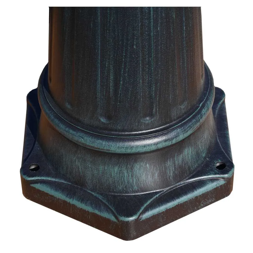 Garden Light Post 2-arms 230 cm Dark Green/Black Aluminium