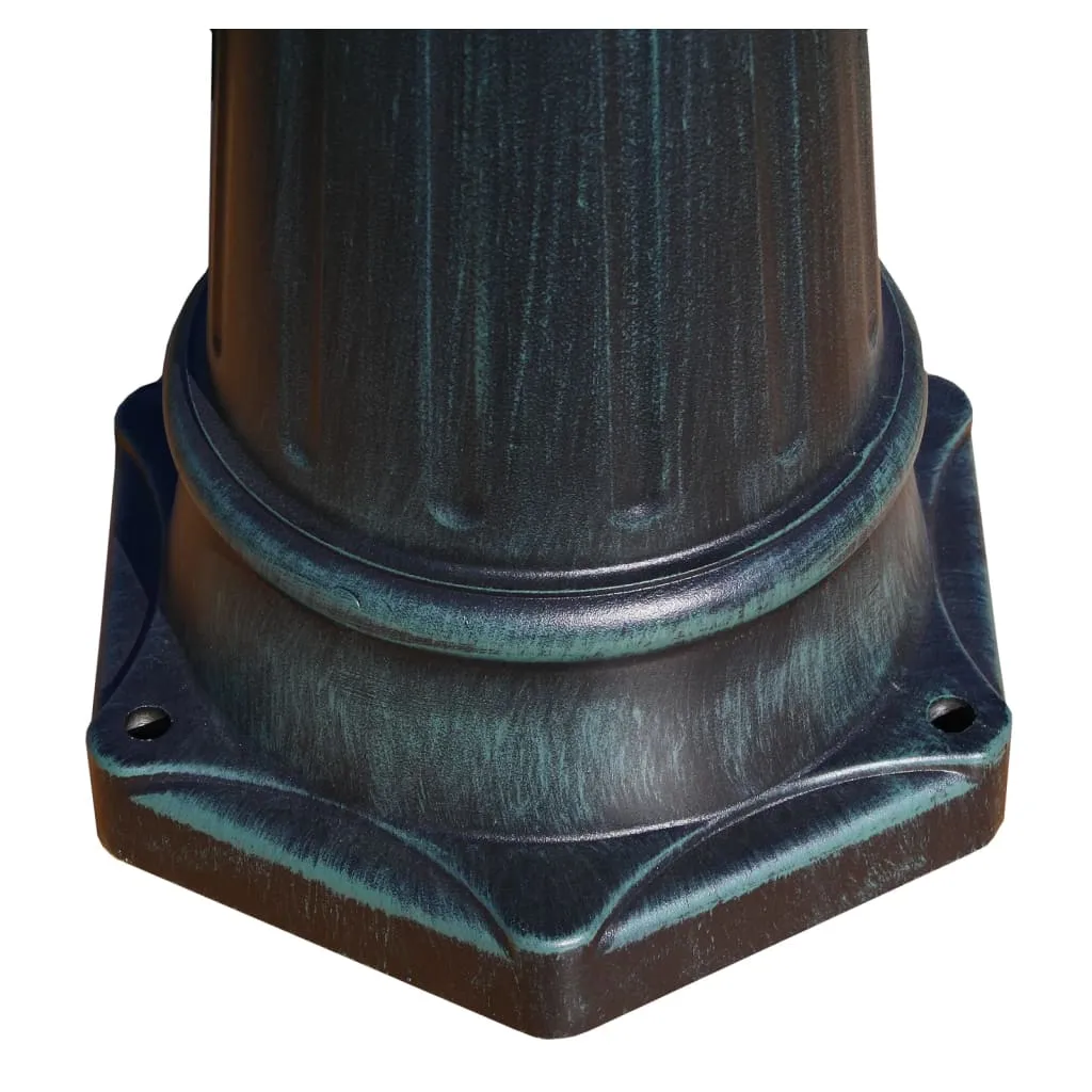 Garden Light Post 3-arms 230 cm Dark Green/Black Aluminium