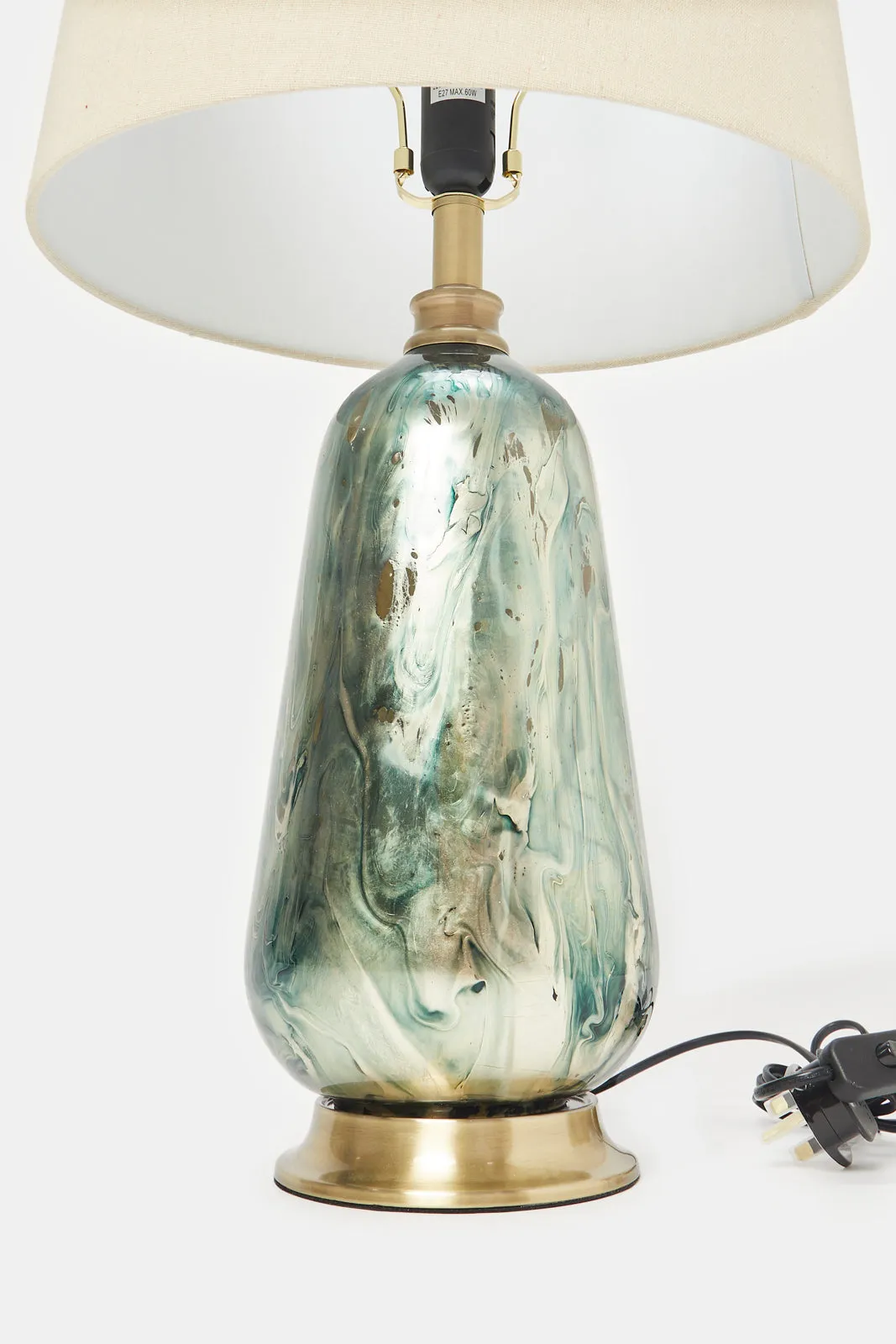 Gold Metal Glass Table Lamp