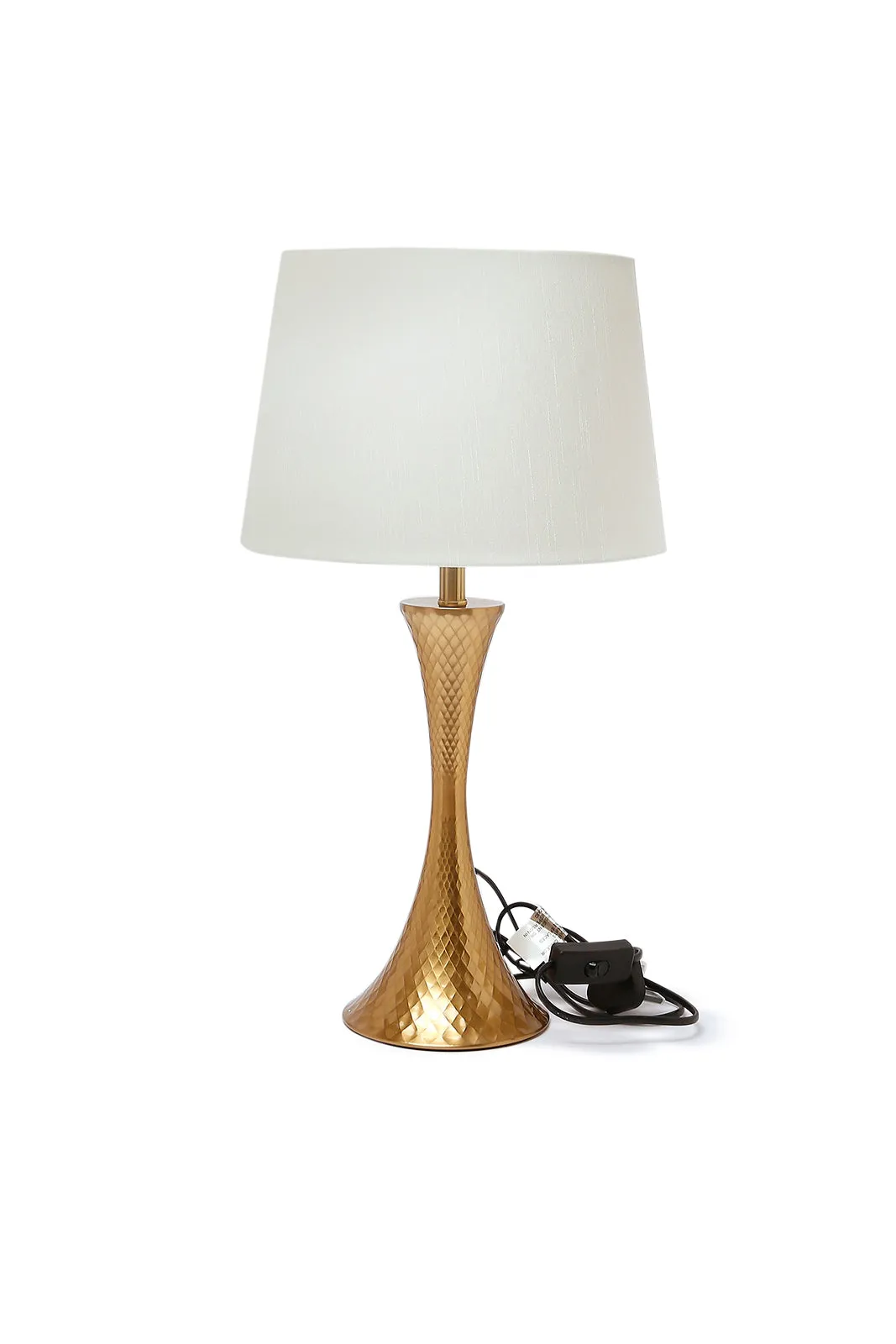 Gold Metal Pillar Table Lamp