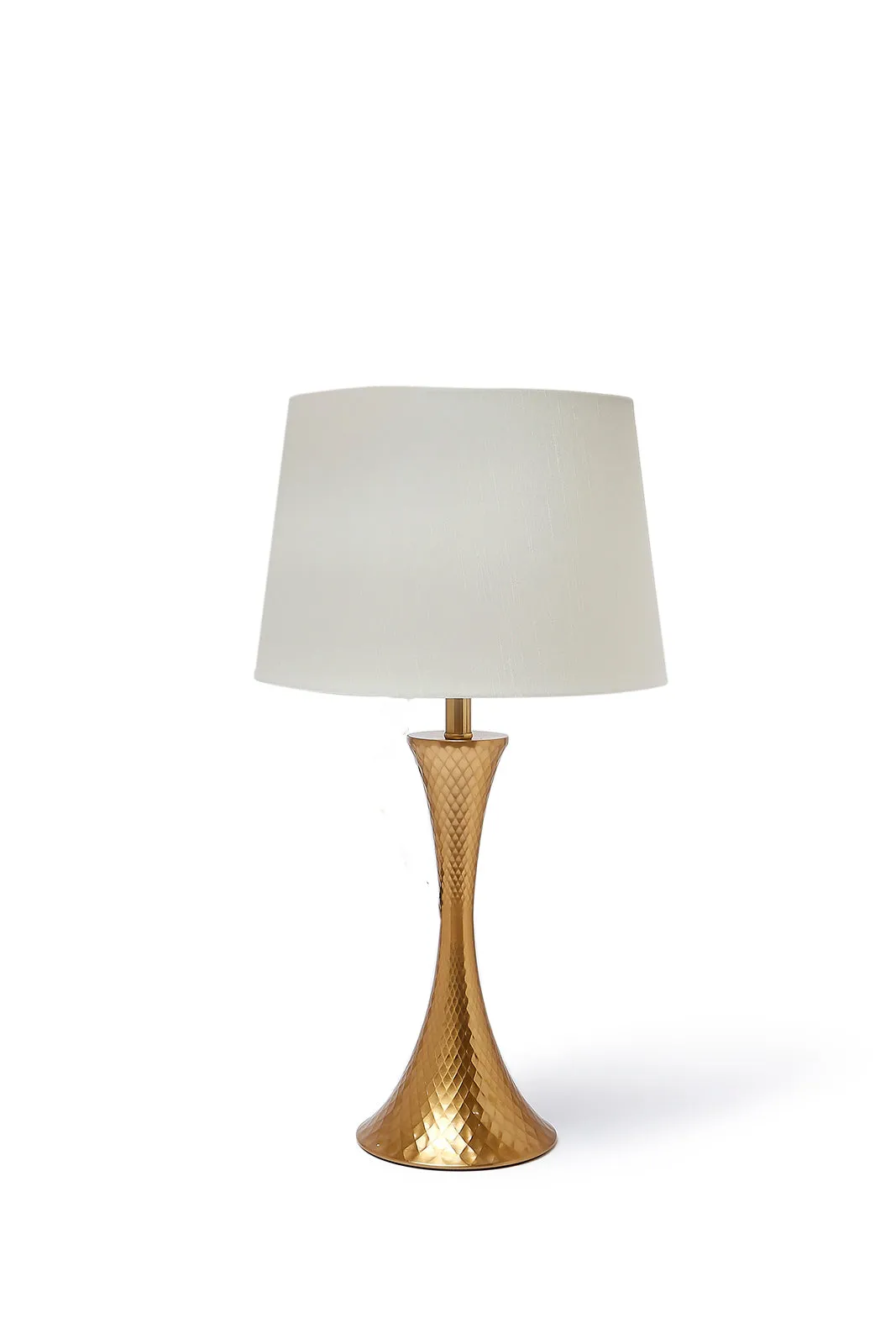 Gold Metal Pillar Table Lamp