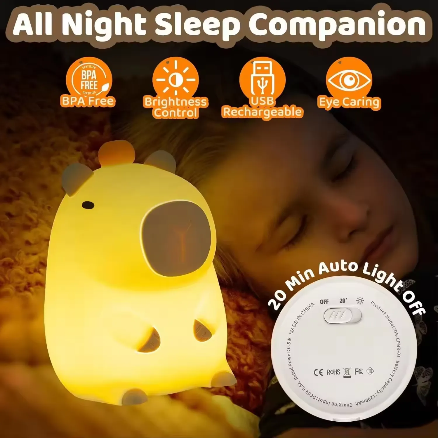 Guinea Pig Silicone Night Light