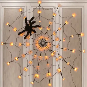 Halloween LED Spider Web Lamps 39 Inch Decoration