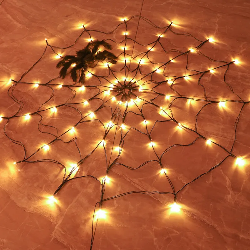 Halloween LED Spider Web Lamps 39 Inch Decoration