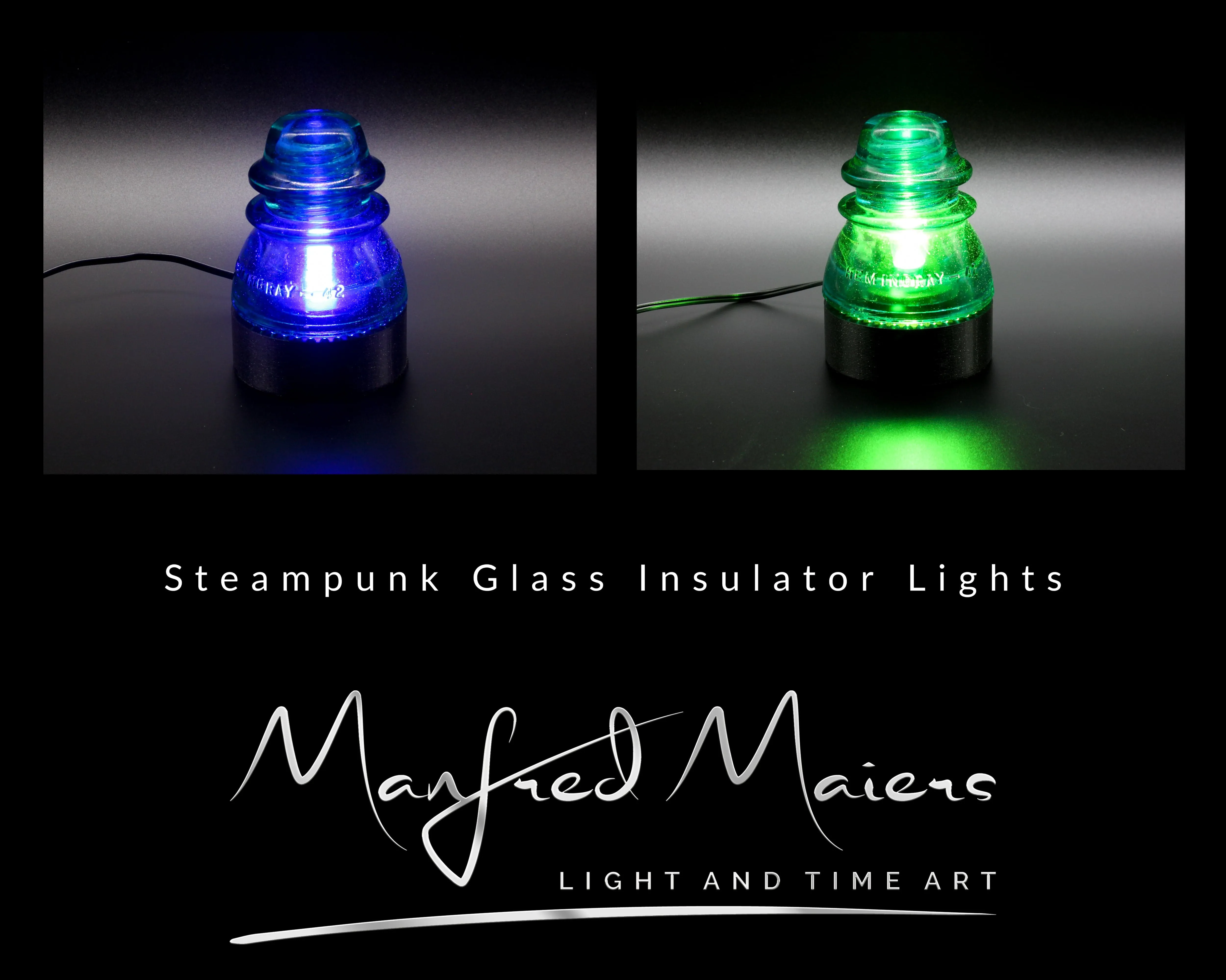 Hemingray-42 Aqua Insulator Lamp, Industrial Lighting, Man Cave Deco, Neo Victorian Lamp design, Cyberpunk Lamp