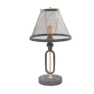 Industrial Led Table Lamp W/Shade