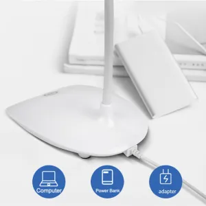 LED Desk Lamp Touch Control 3 Modes Brightness Eye-caring LED With USB Modern Table Lamp Flexible Port  For Living Room