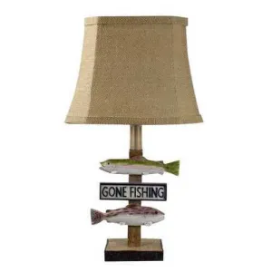 Lodge and Lake Fishing Accent Lamp