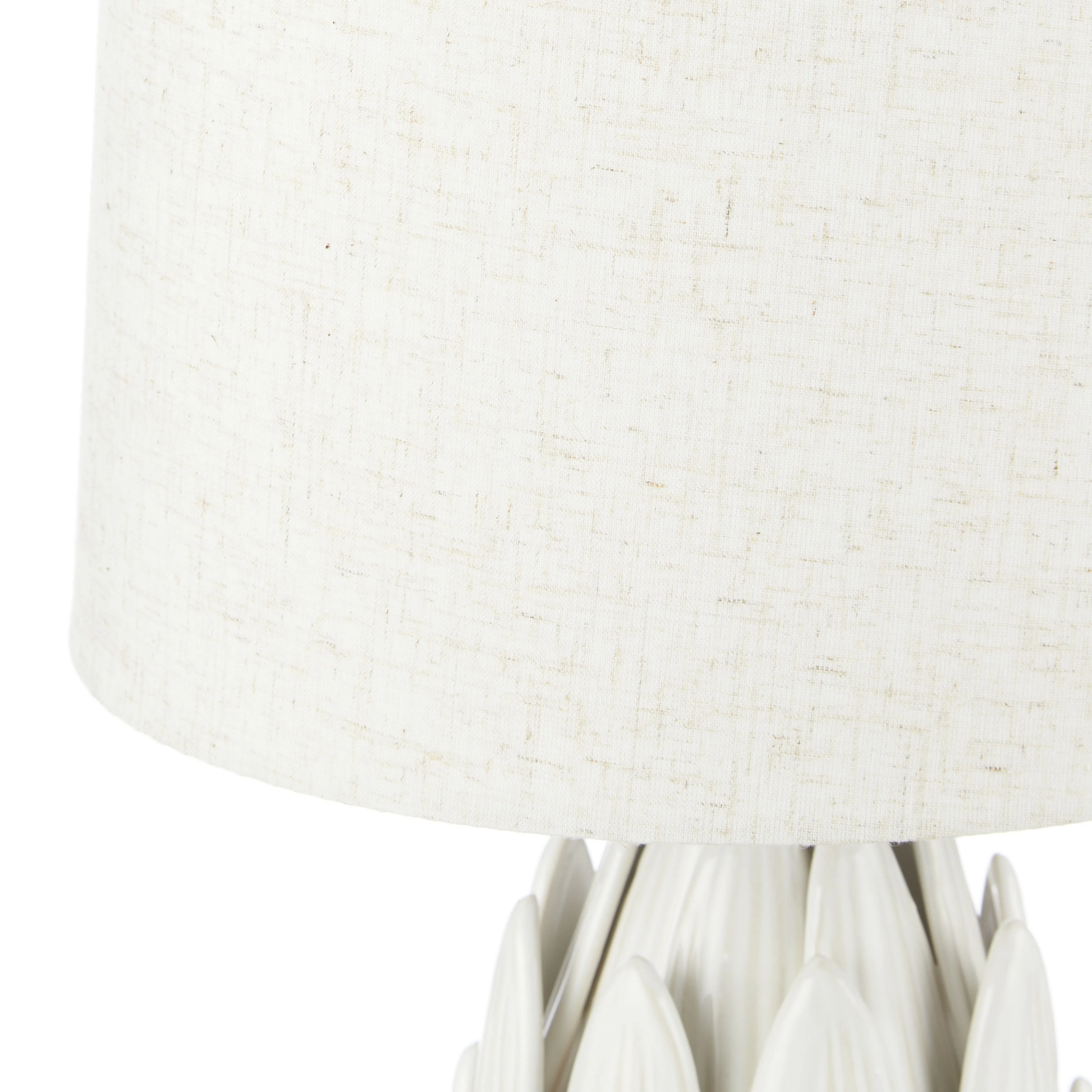 Lotus Ceramic Table Lamp - White