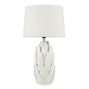 Lotus Ceramic Table Lamp - White