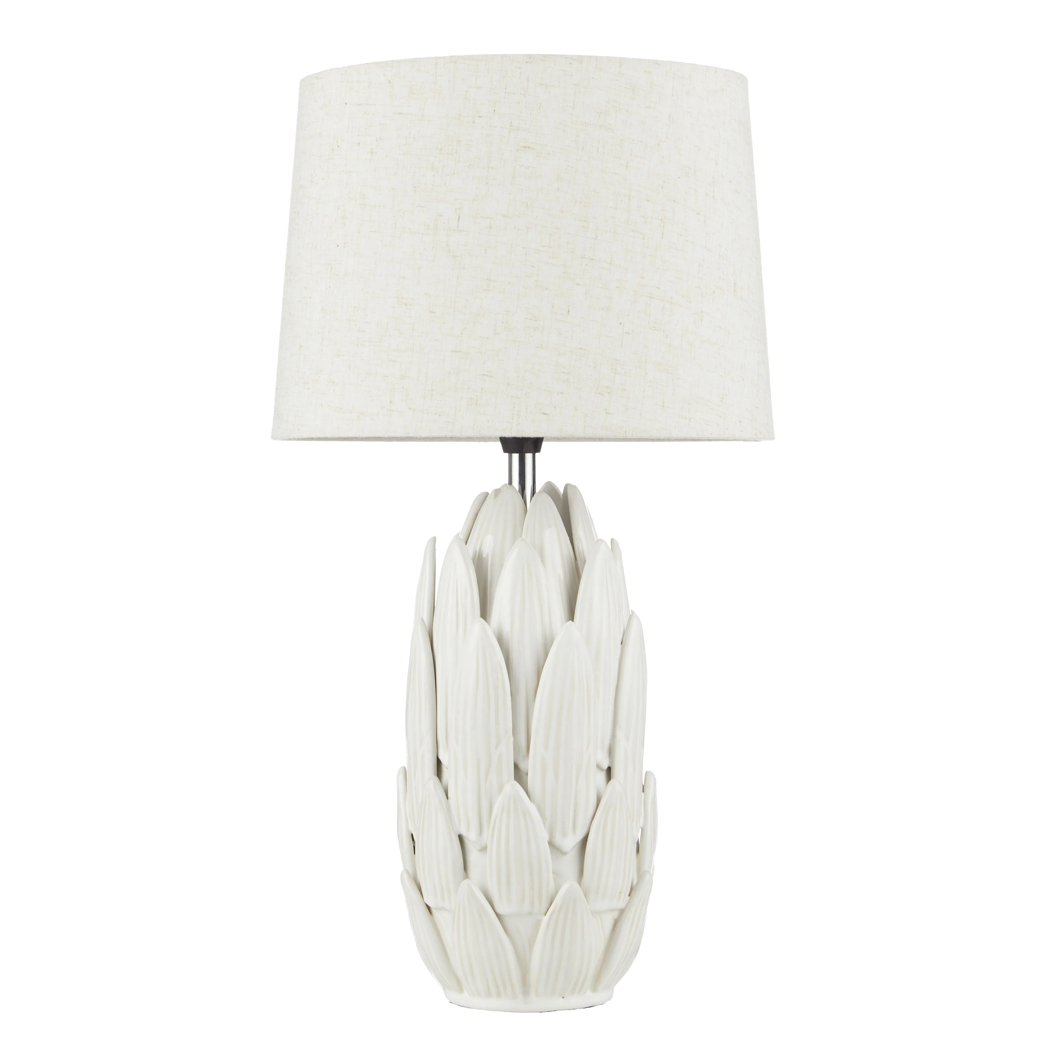 Lotus Ceramic Table Lamp - White