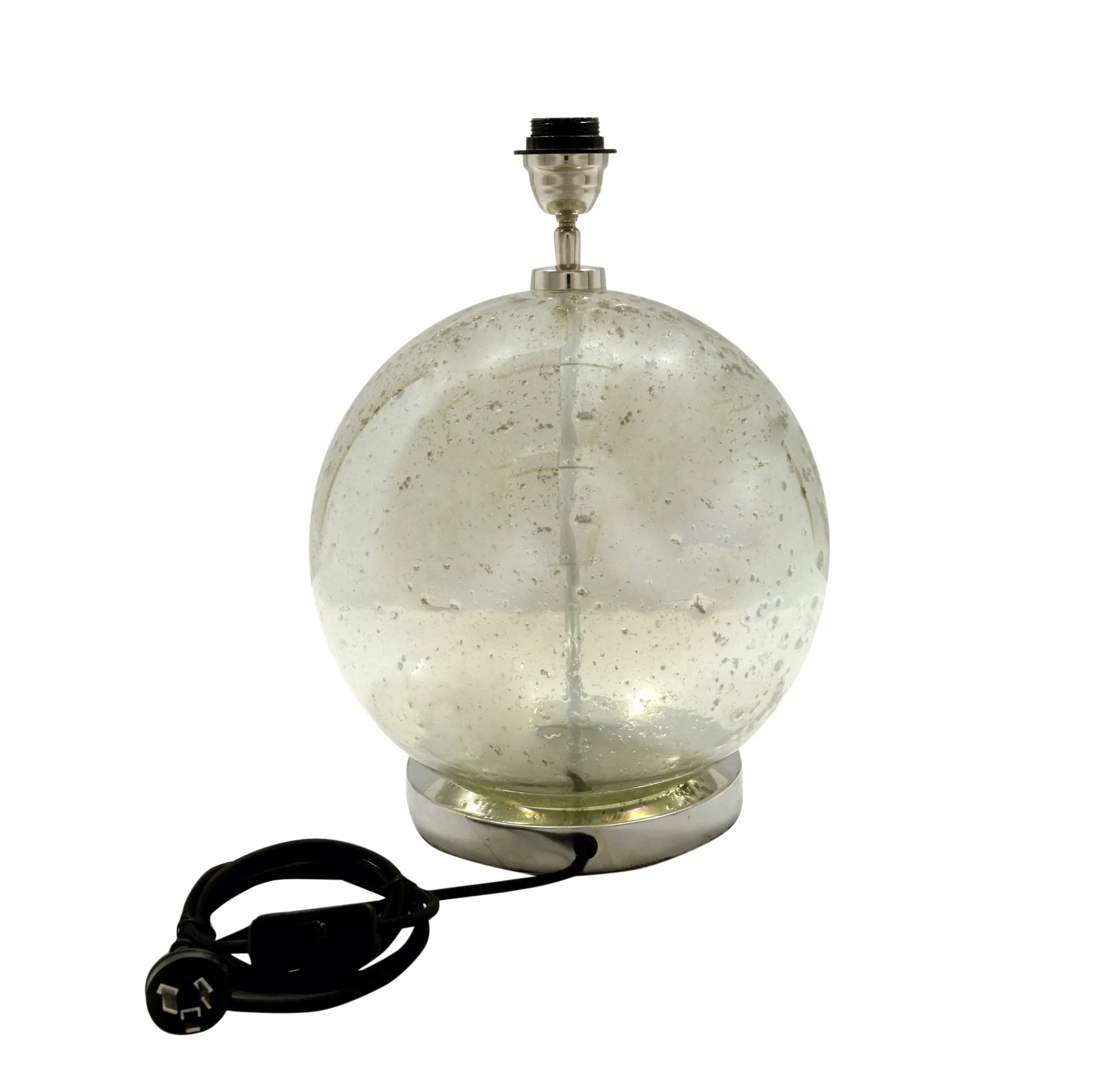 Lustre Ball Table - Pale Green - Stone Effect Glass Ball Table Lamp