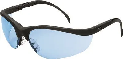 Mcr Klondike Safety Glasses Black Frame Light Blue Lens