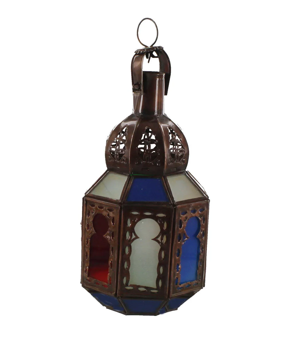 Moroccan Lamp Multi-Colour Glass with Windows