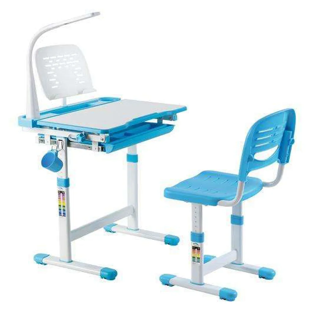 Mount-It! Kids' Desk and Chair Set with Lamp and Book Holder,MI-10211/10212/10213